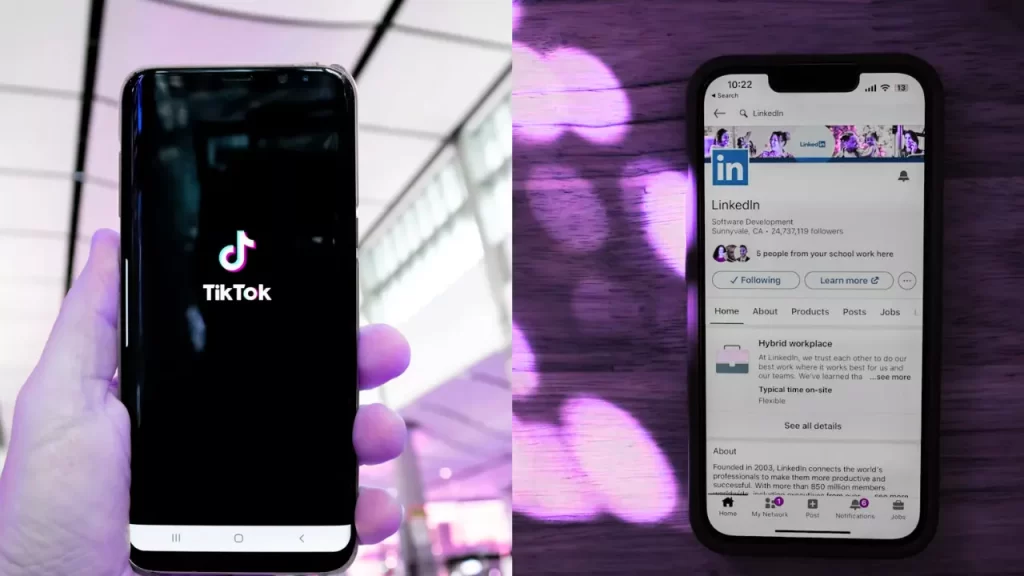LinkedIn vs TikTok: O algoritmo do LinkedIn privilegia conteúdo corporativo genérico enquanto o TikTok entrega autenticidade.
