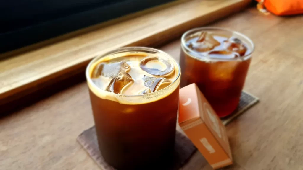 Café com gelo bebida gelada para degustação
