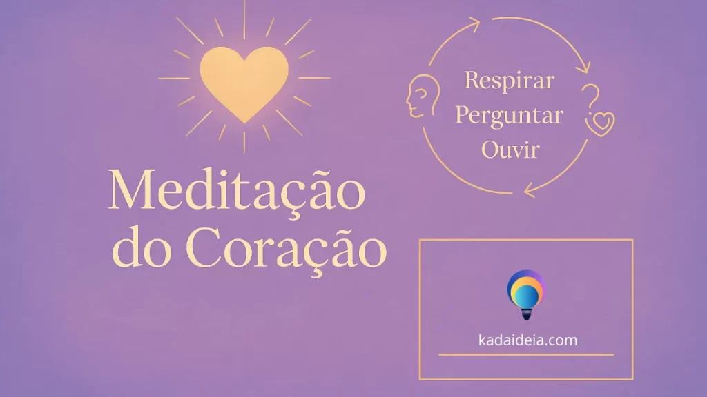 Infográfico: Meditação com o coração para praticar o autoconhecimento no dia a dia