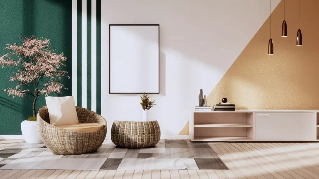 Parede com listras e formatos geométricos são truques utilizados por decoradoras para decorar casa pequena e parecer mansão.