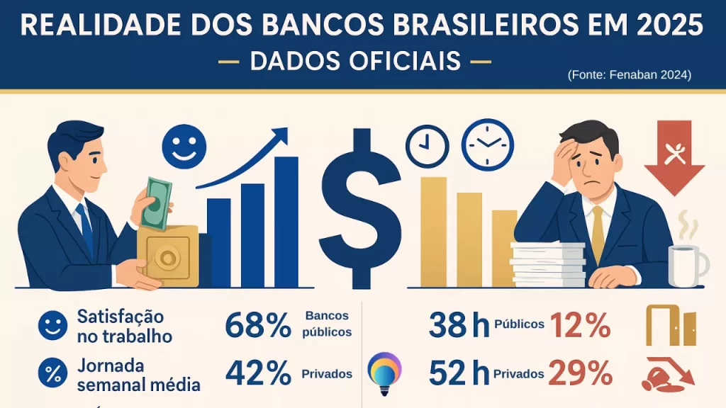 Infográfico: dados reais sobre o mercado bancário brasileiro em 2025